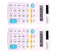 Calculadora ergonómica de escritorio de 8 dígitos, pantalla LCD, portátil para cálculos diarios, calculadora de teclado fácil de leer, pantalla LCD de números