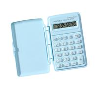 Calculadora estudiantil de color caramelo de 8 dígitos con diseño de tapa protectora y herramienta de matemáticas portátil ligera, accesorios de estudio