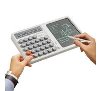 Calculadora Gráfica - Calculadora De 15 X 26,3 Cm Con Bloc De Notas | Herramienta De Cálculo De Pantalla Grande Con Tablero De Dibujo A Mano Para Estudiantes, Niños, Hogar, Adultos, Negocios, Negro, B