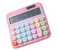 Calculadora grande | Teclas grandes Calculadora de 12 dígitos - Pantalla LCD de 13 cm Colorida Máquina de conteo de pantalla inclinada de 15 grados para la escuela Hipoteca Banca Tareas Finanzas