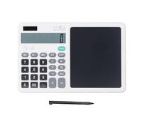 Calculadora LCD Tableta Bocetos multifuncionales Memas calculadora de matemáticas portátiles prácticas precisas con Bloc de Notas para la Contabilidad financiera de la Oficina (Blanco)