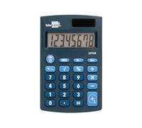 Calculadora liderpapel bolsillo xf06 8 digitos solar y pilas color azul 98x62x8 mm - XF06