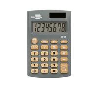 Calculadora liderpapel bolsillo xf07 8 digitos solar y pilas color gris 98x62x8 mm - XF07