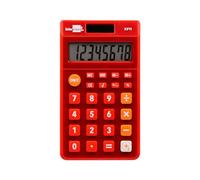 Calculadora liderpapel bolsillo xf11 8 digitos solar y pilas color rojo 115x65x8 mm - XF11