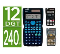 Calculadora liderpapel cientif ica xf35 240 funciones con tapa solar y pilas expositor de 10 unidades colores surtidos