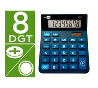 Calculadora liderpapel sobremesa xf17 8 digitos solar y pilas color azul 127x105x24 mm - XF17