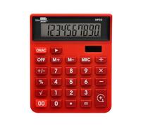 Calculadora liderpapel sobremesa xf22 10 digitos solar y pilas color rojo 127x105x24 mm - XF22