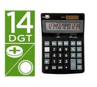 Calculadora liderpapel sobremesa xf31 14 digitos solar y pilas color negro 170x122x35 mm - XF31
