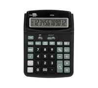 Calculadora liderpapel sobremesa xf39 12 digitos solar y pilas color negro 190x140x32 mm 40% reciclado