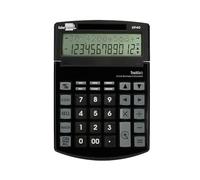 CALCULADORA LIDERPAPEL SOBREMESA XF40 12 DIGITOS Dos LINEAS Solar Y Pilas Negro 175X120X30 MM 40% RECICLADA