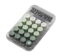 Calculadora Mecánica - Calculadora De Escritorio Manual Transparente Linda Con Botones Grandes | Oficina Estética Y Accesorio Escolar | Base Antideslizante Y Llaves De Fácil Presión