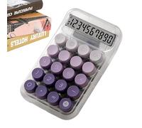 Calculadora Mecánica - Calculadora De Escritorio Manual Transparente Linda Con Botones Grandes | Oficina Estética Y Accesorio Escolar | Base Antideslizante Y Llaves De Fácil Presión