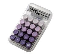 Calculadora mecánica, calculadora de teclado mecánico transparente, escritorio antideslizante, pantalla LCD, calculadora de escritorio con botones mecánicos, máquina de cálculo manual para oficina