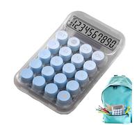 Calculadora mecánica,Calculadora estética - Botones mecánicos de calculadora de escritorio antideslizantes,Calculadora de teclado ergonómica de mano con base antideslizante para uso doméstico y de ofi