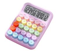 Calculadora mecánica Colorida, Calculadora de Teclado Calculadora de Escritorio electrónica, Calculadora de Escritorio para Maestros Oficina (Purple)
