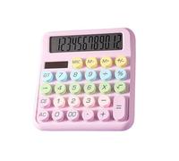 calculadora mecánica solar, 12 dígitos, dispositivo de oficina elegante de 14,5 x 15,5 cm, accesorio matemático colorido para escritorios, escuela y trabajo profesional
