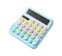 Calculadora mecánica solar, herramienta de contador de dígitos coloridos, práctico equipo de oficina, elegante accesorio escolar, para hombres, mujeres, adultos, escritorio, hogar, aula, universidad