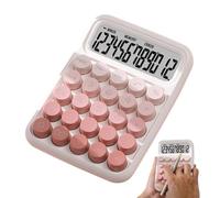 Calculadora mecánica, teclado de botón grande, diseño de escritorio de mano antideslizante, bonito diseño ergonómico para cálculos rápidos, mujeres, hombres, estudiantes y profesionales