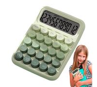 Calculadora para niños | Calculadora mecánica - Accesorio de escritorio con teclado de botones grandes | Linda herramienta de escritorio ergonómica para matemáticas | Suministros escolares y de oficin