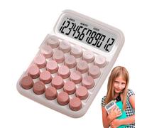 Calculadora para niños | Calculadora mecánica - Accesorio de escritorio con teclado de botones grandes | Linda herramienta de escritorio ergonómica para matemáticas | Suministros escolares y de oficin
