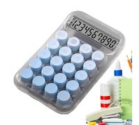 Calculadora para niños - Teclado mecánico, Calculadora de Escritorio con Teclas mecánicas Antideslizantes | Calculadora mecánica portátil, Transparente y Duradera para cálculos eficientes