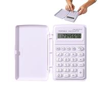 Calculadora pequeña, dispositivo de cálculo pequeño con tapa, calculadora de mano para niños, para profesores, contadores, cajeros, ingenieros, contadores, exámenes, exámenes en casa, oficina