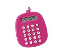 Calculadora redonda con rompecabezas para aliviar el estrés y pantalla LED, herramienta de matemáticas recargable para la escuela, uso doméstico, entretenimiento circular y hogar, juego recargable