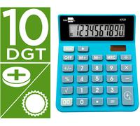 Calculadora Sobremesa Xf21 10 Digitos Solar Y Baterias Color Azul 127X105X24 Mm