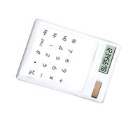 Calculadora Solar, Calculadora Portátil Transparente de la Pantalla Táctil del LCD para la Escuela (Blanco)