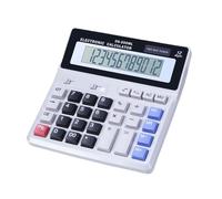 Calculadora solar de batería AA con capacidad que resalta la pantalla de 12 números para operaciones contables y fines educativos, calculadora de conservación de recursos
