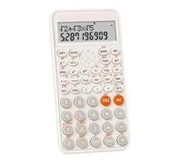 Calculadoras científicas multifuncionales portátiles 240 Funciones Pantalla LCD de 2 líneas para Estudiantes universitarios de Secundaria Ingenieros Azul Claro Rosa Blanco (Blanca)