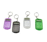 Calculadoras Mini bolsillo Calculadora básica Calculadora electrónica con bolso Charm Llavero Creativo adorable conveniente Calculadora de escritorio digital para niños estudiantes de estudiantes