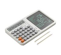 Calculator Notepad Combo, Home Math Tool, Handwriting Draft Board, Eye-Friendly Display Screen, Large Button Layout, for Student Study, Business Desk, Adult Office, School Work, Home Use