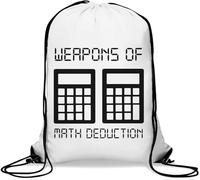 Calculators Weapons of Math Deduction - Saco de gimnasio divertido casual con cordón, color blanco