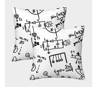 Cálculo Científico Funda Almohada 3D Impresa para Hombres, Resistente Al Desgaste Y Suave, Protege Almohada, Uso Diario En Cama 40x40cm