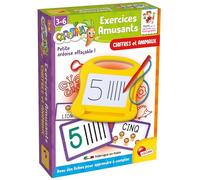 Lisciani - Carotina - Ejercicios Divertidos - Figuras y Animales - Juego para Aprender los números para niños a Partir de 3 años - Pizarra borrable - Aprender a Escribir y Dibujar - Idea de Regalo de
