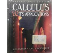 Calculus and It's Applications: Instructor's Edition (Unopened Package - includes technology manual)