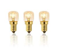 Caldarax 3 Piezas Bombillas para Horno E14 Regulable, Luz Calida 2700K, 160 Lúmenes, Resistencia al Calor 300 ° C, Bombillas De Rosca E14 SES T22, AC 220-240V, para Microondas, Lámpara De Sal