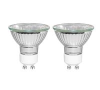 Caldarax Bombilla GU1O 50W 230V Regulable, 500LM Blanca Cálida 2800K, Reflector MR16 Focos GU1O para Luces Empotrables, Lámpara Calentadora de Velas, Paquete de 2