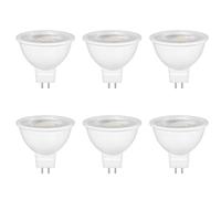 Caldarax Bombillas LED GU5.3 5W 12V, Equivalente a Halogeno 50W, Blanco Neutra 4000K, 500 Lúmenes, MR16 Focos, 120°Ángulo de haz, No Regulable, Paquete de 6