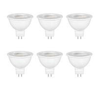 Caldarax Bombillas LED GU5.3 5W, Equivalentes a 50W MR16 Lámparas Halógenas, Blanco Cálida 2700K, 500LM, Foco Gu5.3 12V, Ángulo de Haz de 120°, No Regulable, Paquete de 6