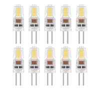 Caldarax Paquete de 10 Bombillas LED G4 12V, 2W Capsule LED Equivalente a 20W Lámparas Halógenas, Blanco Frío 6000K, 200LM, Ángulo de haz de 360°, No Regulable, para Candelabro