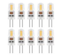 Caldarax Paquete de10 Bombillas G4 LED 2W AC/DC 12V, Equivalente a Lámparas Halógenas de 20W, Blanco Natural 4000K, 200LM, Ángulo de haz de 360°, No Regulable, para Lámparas de Paisaje