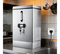 Caldera de agua comercial, dispensador de agua caliente instantáneo de 40 litros con grifo, doble filtración y reposición automática, urna de catering de acero inoxidable para té y cantinas