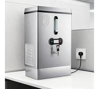 Caldera de agua comercial, dispensador de agua caliente instantáneo de 40 litros con grifo, doble filtración, diseño de llenado automático para catering y comedores de personal, acero inoxidable