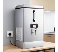 Caldera de agua comercial, dispensador de agua caliente instantáneo de acero inoxidable de 40 litros con grifo, calentador de agua automático para hacer té y café