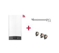 Caldera de condensacion, ariston, clas one wifi 30 + kit evacuacion de humos + kit 3 grifos