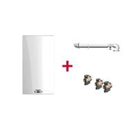 Caldera de condensación, ariston, hs premium 24 + kit de tres grifos + kit salida de humos, clase energetica a