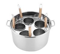 Caldera de fideos con cesta coladora, juego de cocina de acero inoxidable 201 para ramen y albóndigas, compatible con estufas de inducción y gas, esencial para el hogar y restaurantes