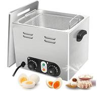 Caldera de huevos comercial, 2600 W, con control de temperatura y temporizador, sartén escalfadora de huevos de acero inoxidable para restaurantes